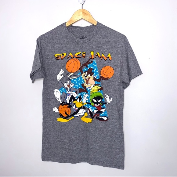 Space Jam Grey T-Shirt Women Size Small NWOT * - Picture 1 of 3